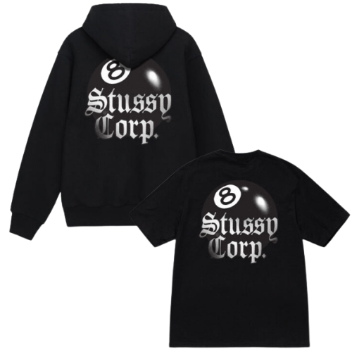 8 BALL CORP HOODIE 8 BALL CORP TEE COMBO BLACK