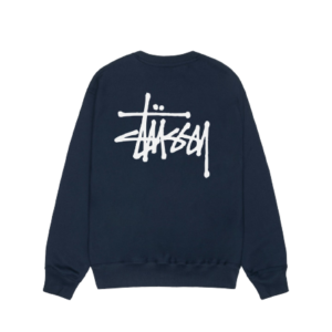 BASIC STUSSY CREW PIGMENT DYED BLUE