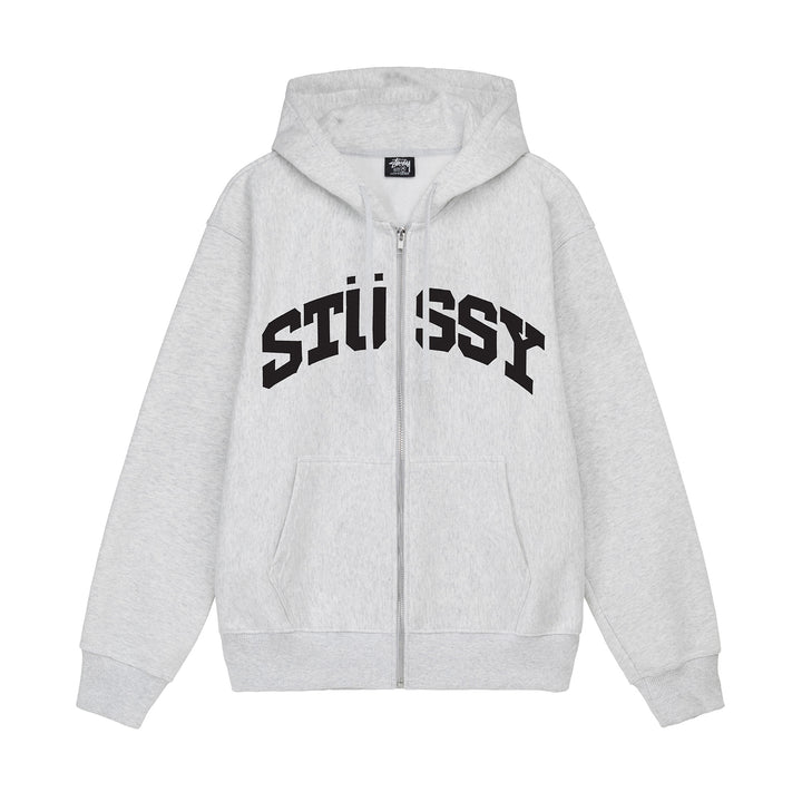 BLOCK SPORT ZIP HOODIE GREY