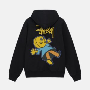 DOLLIE ZIP HOODIE BLACK