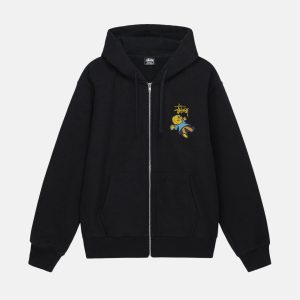 DOLLIE ZIP HOODIE BLACK