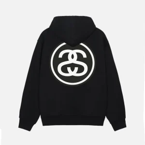 SS LINK ZIP HOODIE BLACK