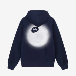 STUSSY BALL FADE HOODIE BLUE