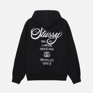 WORLD TOUR ZIP HOODIE BLACK